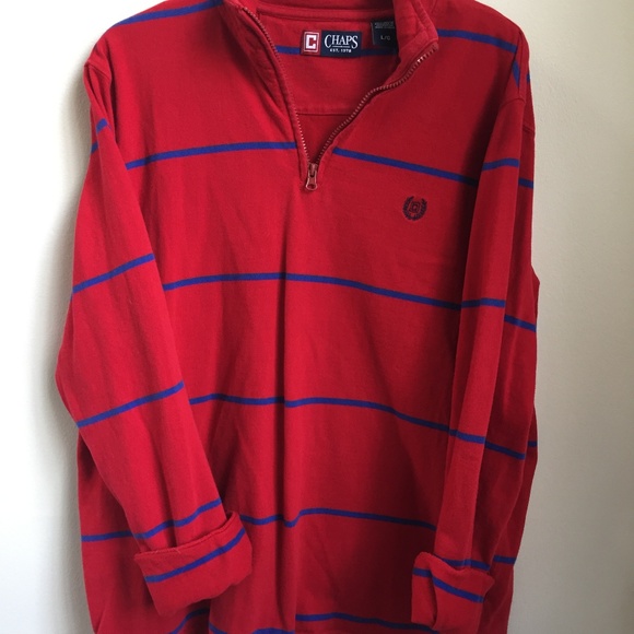 Vintage Chaps Pullover with Three Quarter Zip - Picture 1 of 4